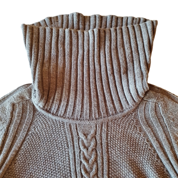 Calvin Klein Turtleneck Sweater Womens Small Gray Cableknit S - Picture 5 of 14